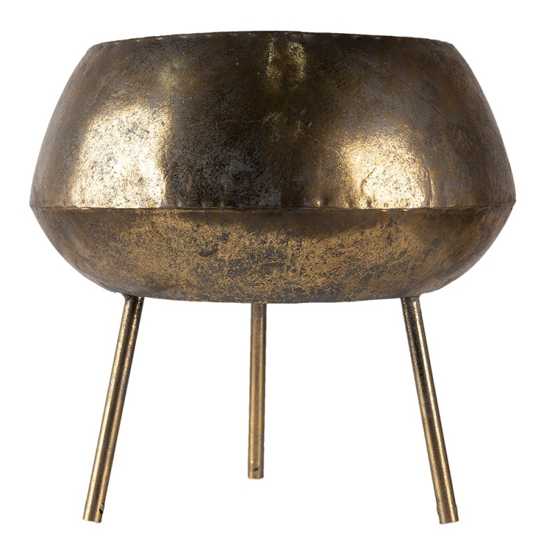 Clayre & Eef Planter Ø 35x68 cm Gold colored Metal Round