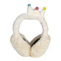 Melady Cache-oreilles pour enfants Blanc Polyester Couronne