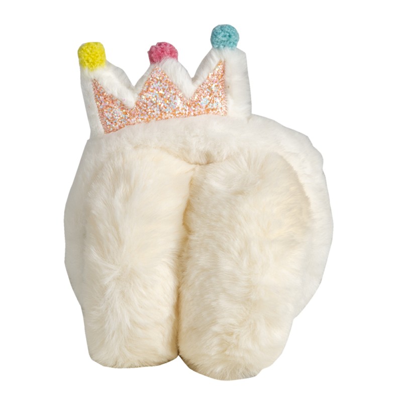 Melady Cache-oreilles pour enfants Blanc Polyester Couronne