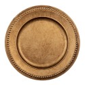 Clayre & Eef Charger Plate Ø 33 cm Gold colored Plastic Round