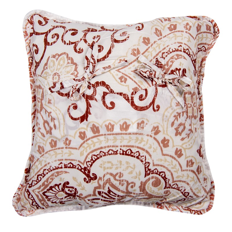 Clayre & Eef Housse de coussin 50x50 cm Blanc Polyester Carré