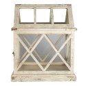 Clayre & Eef Decorative Propagation Box 54x35x66 cm White Wood Glass Rectangle