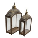 Clayre & Eef Lantern 51x25x91 Copper colored Iron Rectangle