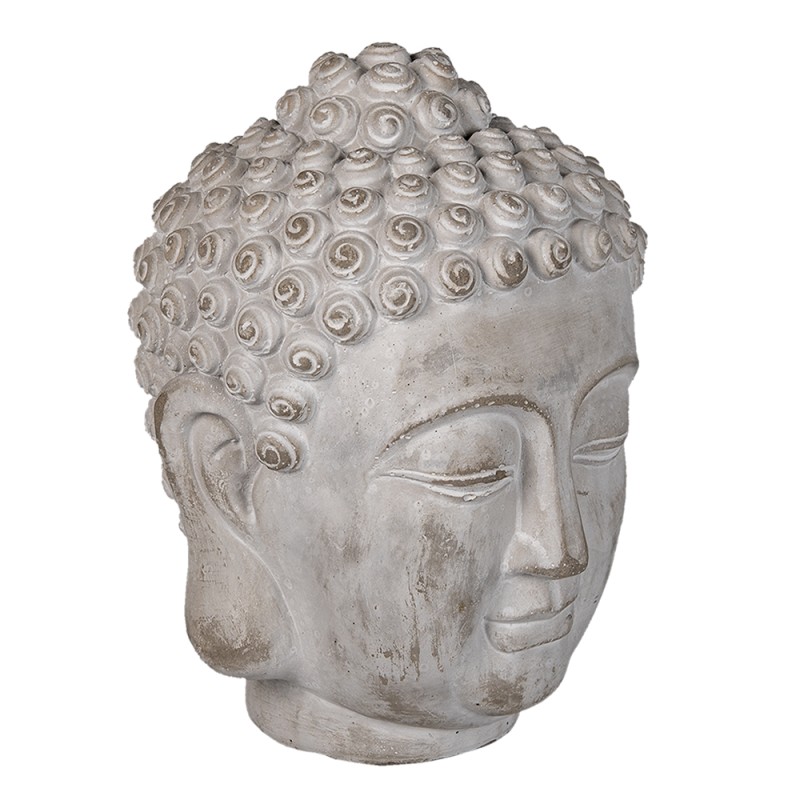 Clayre & Eef Figur Buddha 17x17x24 cm Grau Stein