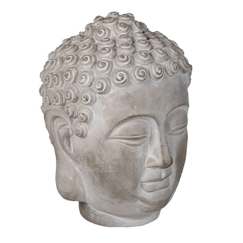 Clayre & Eef Figur Buddha 15x15x19 cm Grau Stein