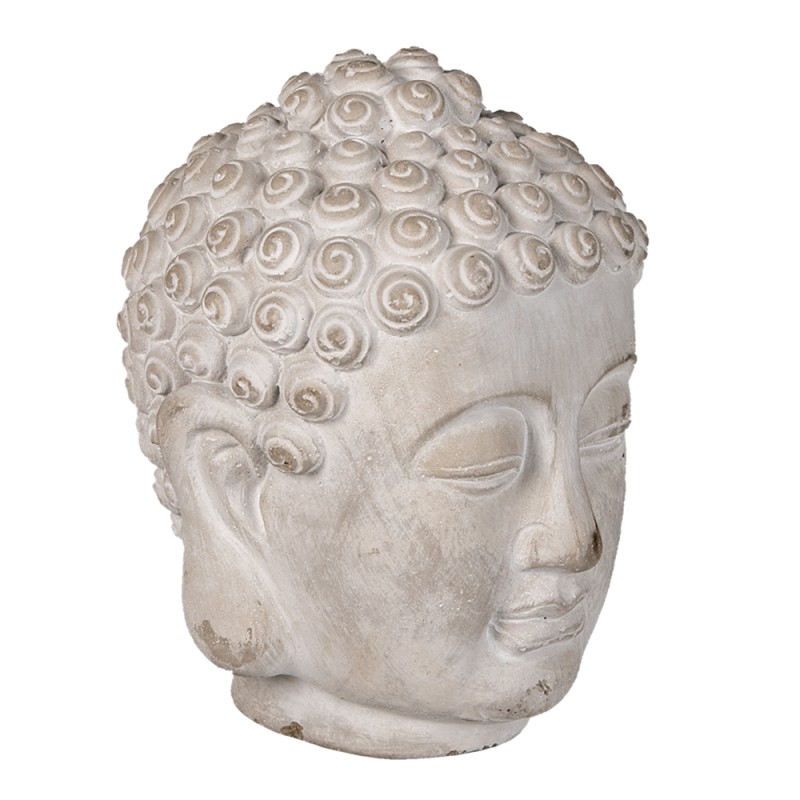 Clayre & Eef Figur Buddha 13x14x17 cm Grau Stein