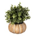 Clayre & Eef Pot de fleurs Ø 15x9 cm Orange Pierre Rond