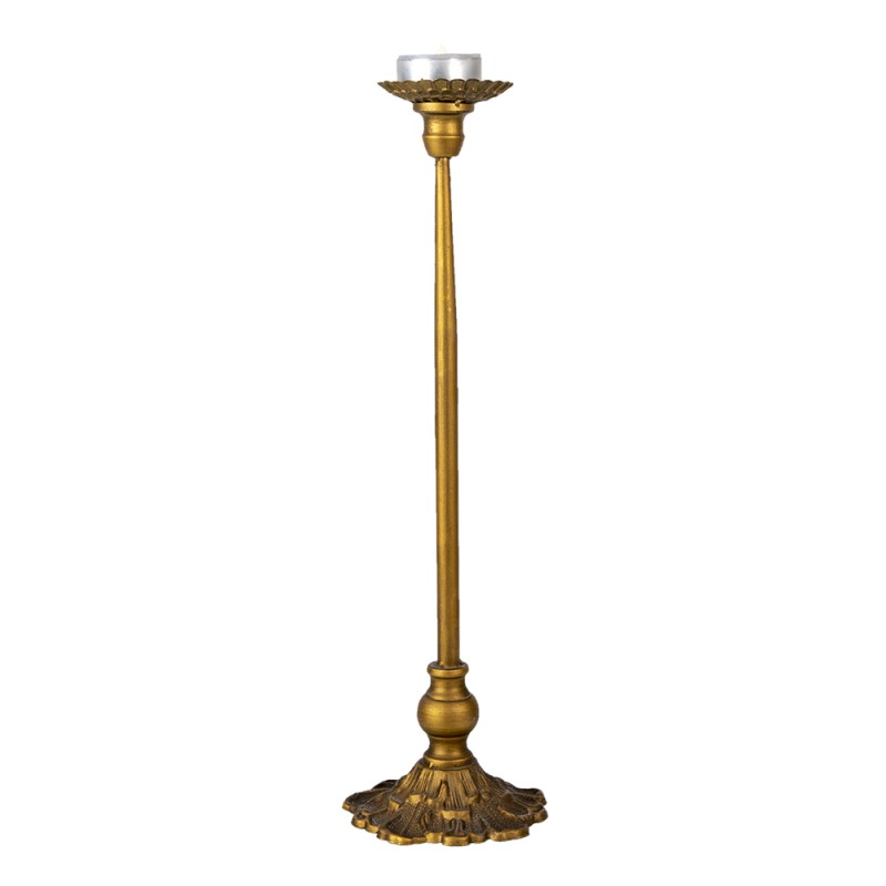 Clayre & Eef Candle holder Ø 14x51 cm Gold colored Iron