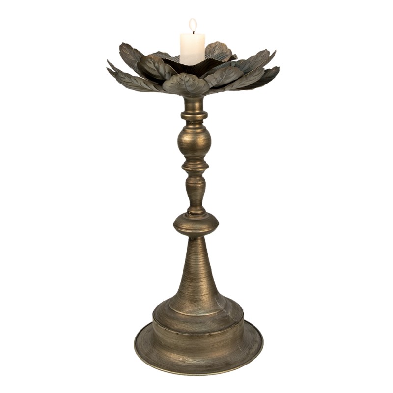 Clayre & Eef Candle holder Ø 28x50 cm Silver colored Iron