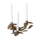 Clayre & Eef Kerzenständer 32x30x10 cm Kupferfarbig Eisen Blätter