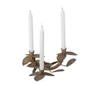 Clayre & Eef Kerzenständer 32x30x10 cm Kupferfarbig Eisen Blätter