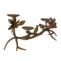 Clayre & Eef Candle holder Birds 50x25x21 cm Copper colored Iron Flowers
