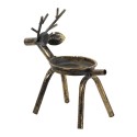 Clayre & Eef Candle holder Reindeers 16x8x16 cm Copper colored Metal