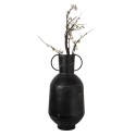 Clayre & Eef Vase Ø 26x52 cm Black Metal Round