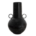 Clayre & Eef Vase Ø 26x42 cm Black Metal Round