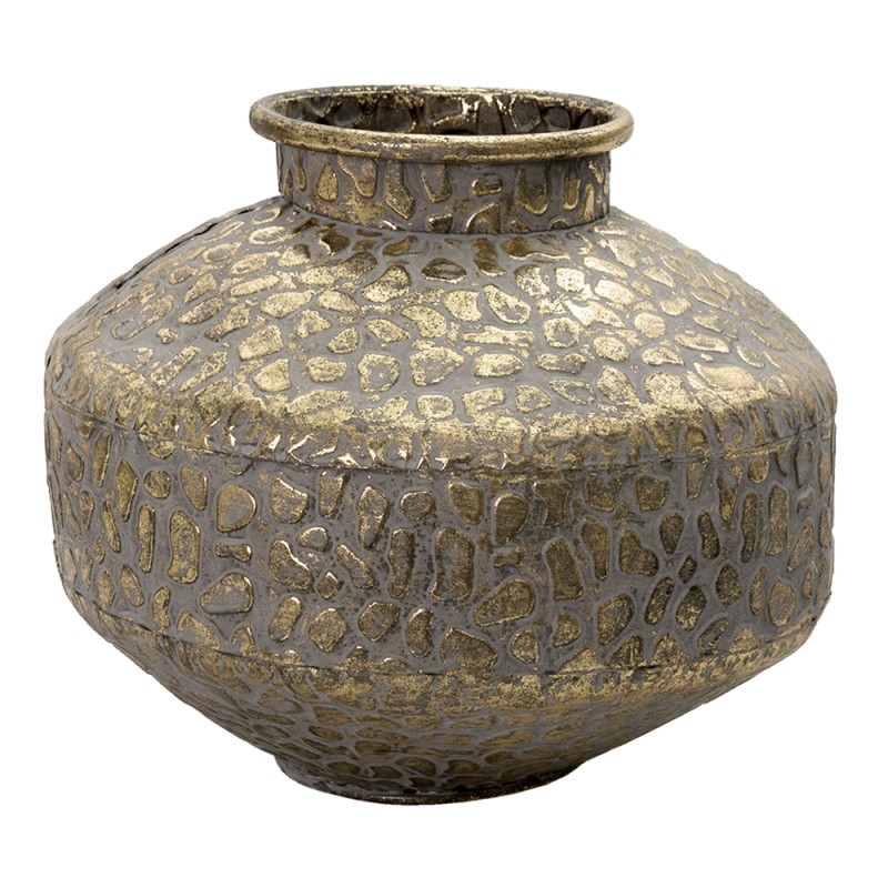 Clayre & Eef Vase Ø 27x21 cm Gold colored Metal Round