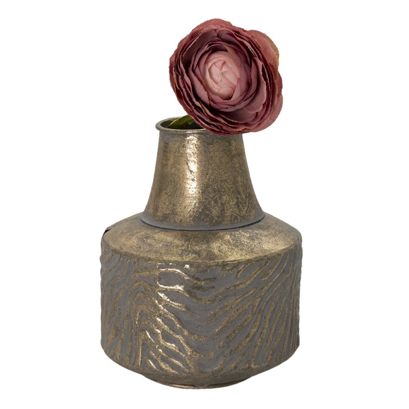 Clayre & Eef Vase Ø 15x21 cm Copper colored Metal Round