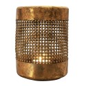 Clayre & Eef Lantern Ø 34x45 cm Copper colored Iron Glass Round