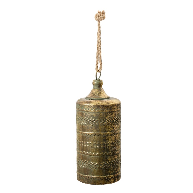 Clayre & Eef Vintage Doorbell Ø 13x31 cm Copper colored Metal Round