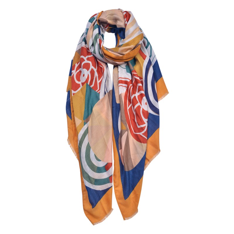 Juleeze Printed Scarf 85x180 cm Yellow Synthetic
