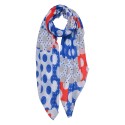 Juleeze Printed Scarf 90x180 cm Blue Synthetic