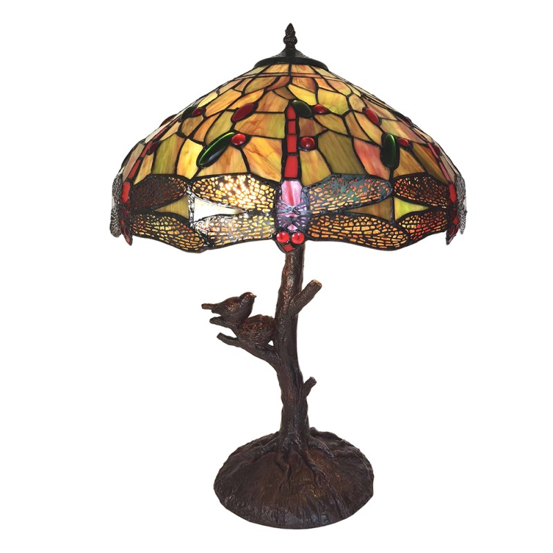 LumiLamp Lampada da tavolo Tiffany Ø 41x57 cm  Giallo Plastica Vetro