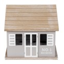 Clayre & Eef Mobile portauova Casa 20x14x18 cm Grigio Marrone Legno  Egg house