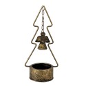 Clayre & Eef Candle holder Christmas Tree 10x8x24 cm Copper colored Metal Angel