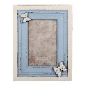 Clayre & Eef Photo Frame 10x15 cm Blue MDF Butterfly