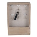 Clayre & Eef Key Cabinet 20x5x30 cm Brown Wood