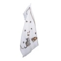 Clayre & Eef Guest Towel 40x66 cm White Brown Cotton Cats