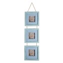 Clayre & Eef Photo Frame 7x7 cm Blue MDF Rectangle