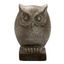 Clayre & Eef Figurine Owl 23 cm Grey Ceramic