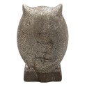 Clayre & Eef Statuetta Gufo 23 cm Grigio Ceramica