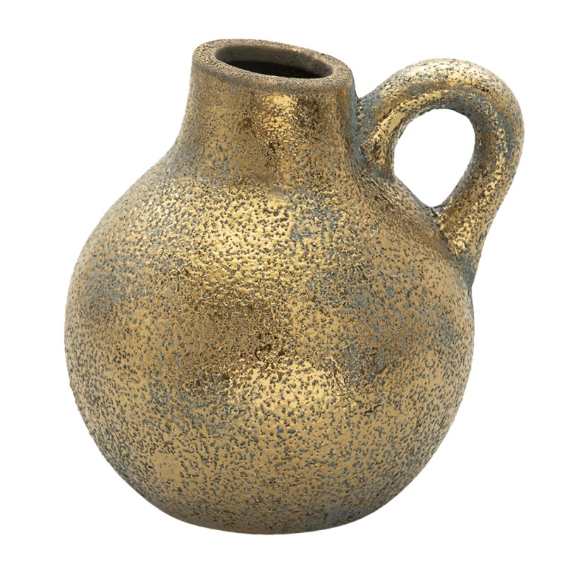 Clayre & Eef Vaso  16x14x16 cm Color oro Ceramica