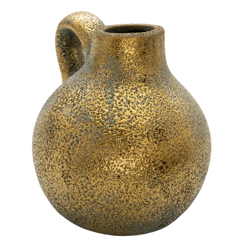 Clayre & Eef Vaso  16x14x16 cm Color oro Ceramica