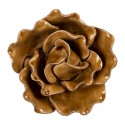 Clayre & Eef Figurine Flower Ø 8x4 cm Brown Ceramic