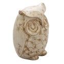 Clayre & Eef Statuetta Gufo 17 cm Beige Ceramica