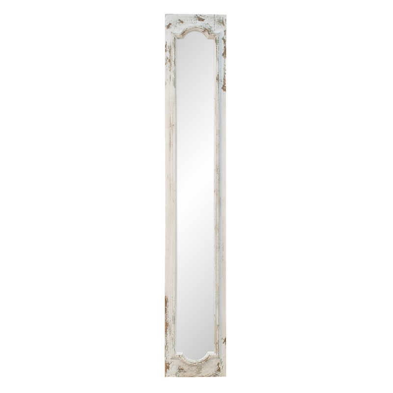 Clayre & Eef Mirror 30*176 cm White Wood Glass