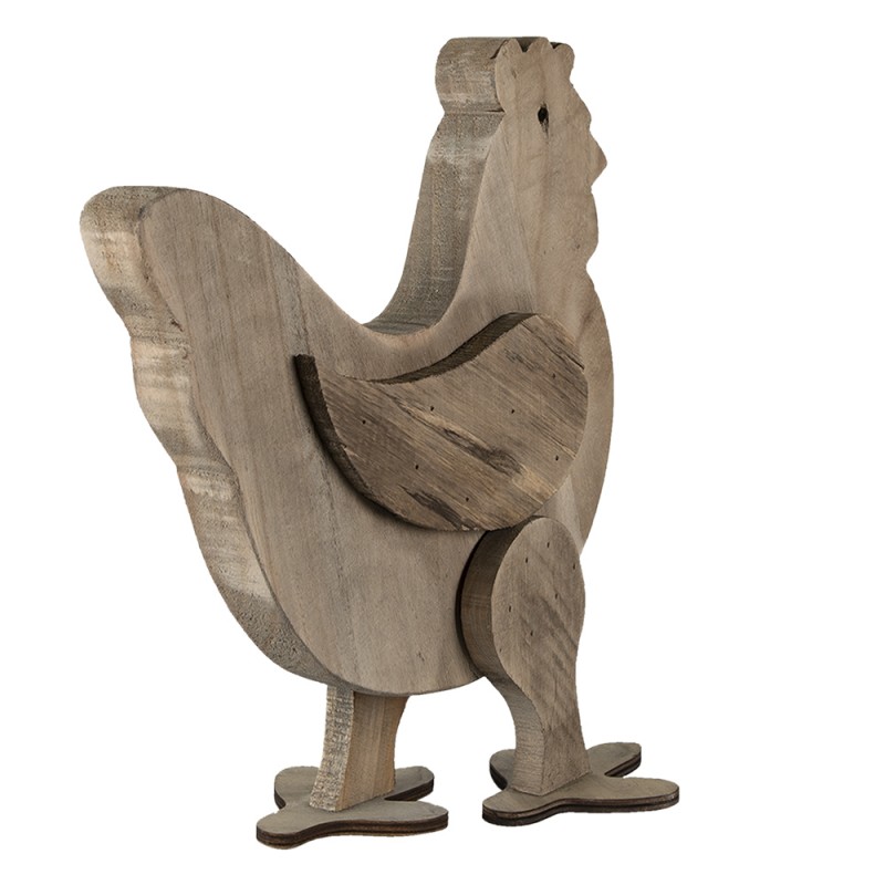 Clayre & Eef Figur Huhn 31x16x35 cm Braun Holz