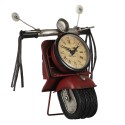 Clayre & Eef Table Clock Scooter 19x12x25 cm Red Iron