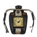 Clayre & Eef Horloge de table Moteur 21x12x19 cm Noir Fer