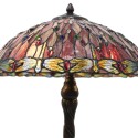 2LumiLamp Wall Lamp Tiffany 5LL-5466 Ø 45*56 cm Red Beige Glass Triangle Dragonfly
