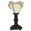 2LumiLamp Lampe de table Tiffany Ø 20*30 cm E14 / max 25 W Crème Verre