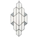 LumiLamp Pannello in Vetro Tiffany 23x50 cm Bianco Grigio  Vetro