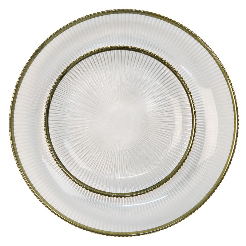 Clayre & Eef Breakfast Plate Ø 20 cm Glass Round