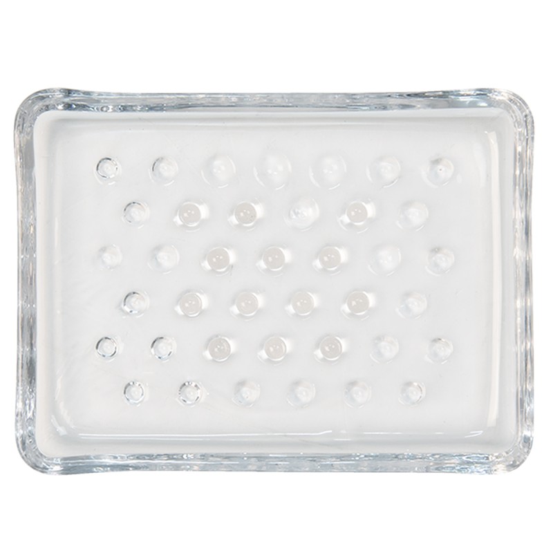 Clayre & Eef Soap Dish 13x10x2 cm Glass Rectangle