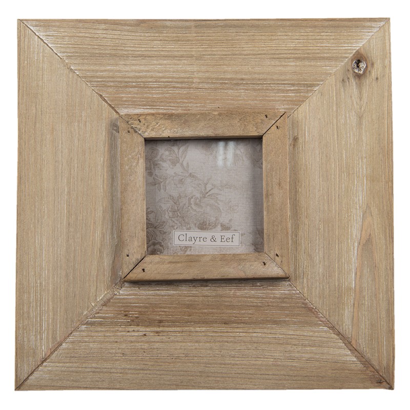 Clayre & Eef Photo Frame Brown Wood Square
