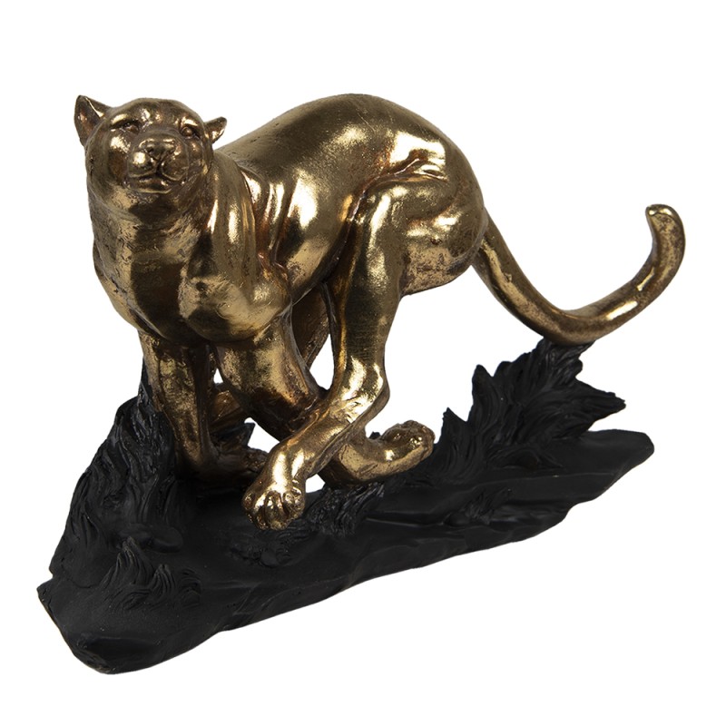Clayre & Eef Figurine Leopard 39x13x24 cm Gold colored Polyresin