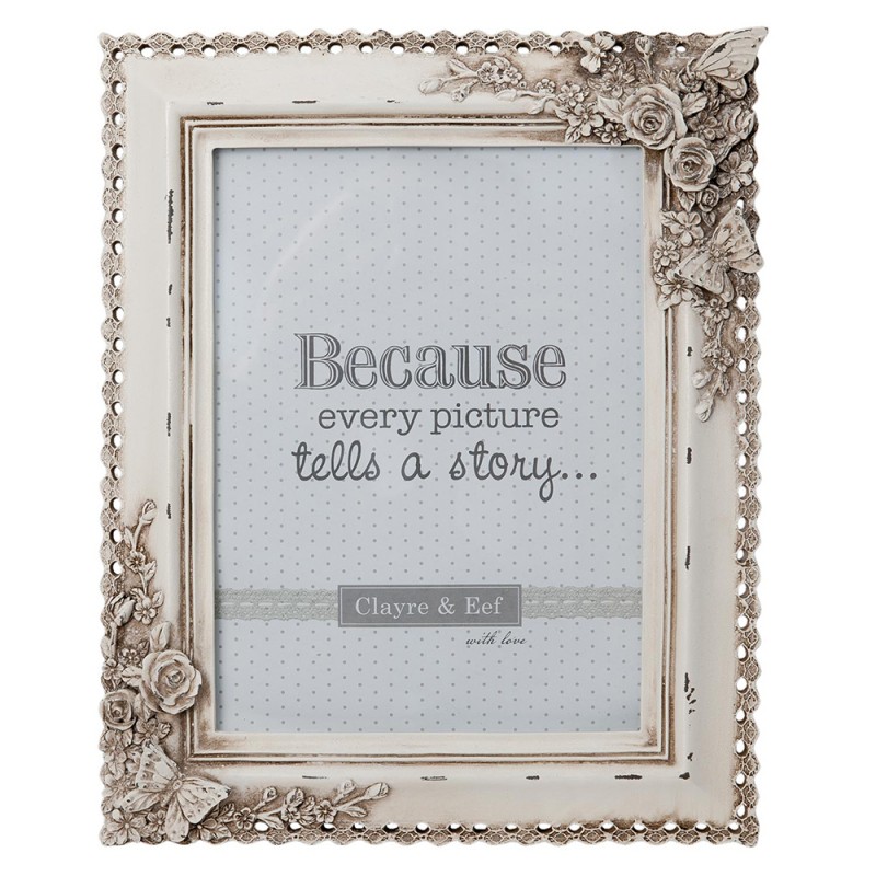 Clayre & Eef Picture Frame 15x20 cm Beige Plastic Rectangle
